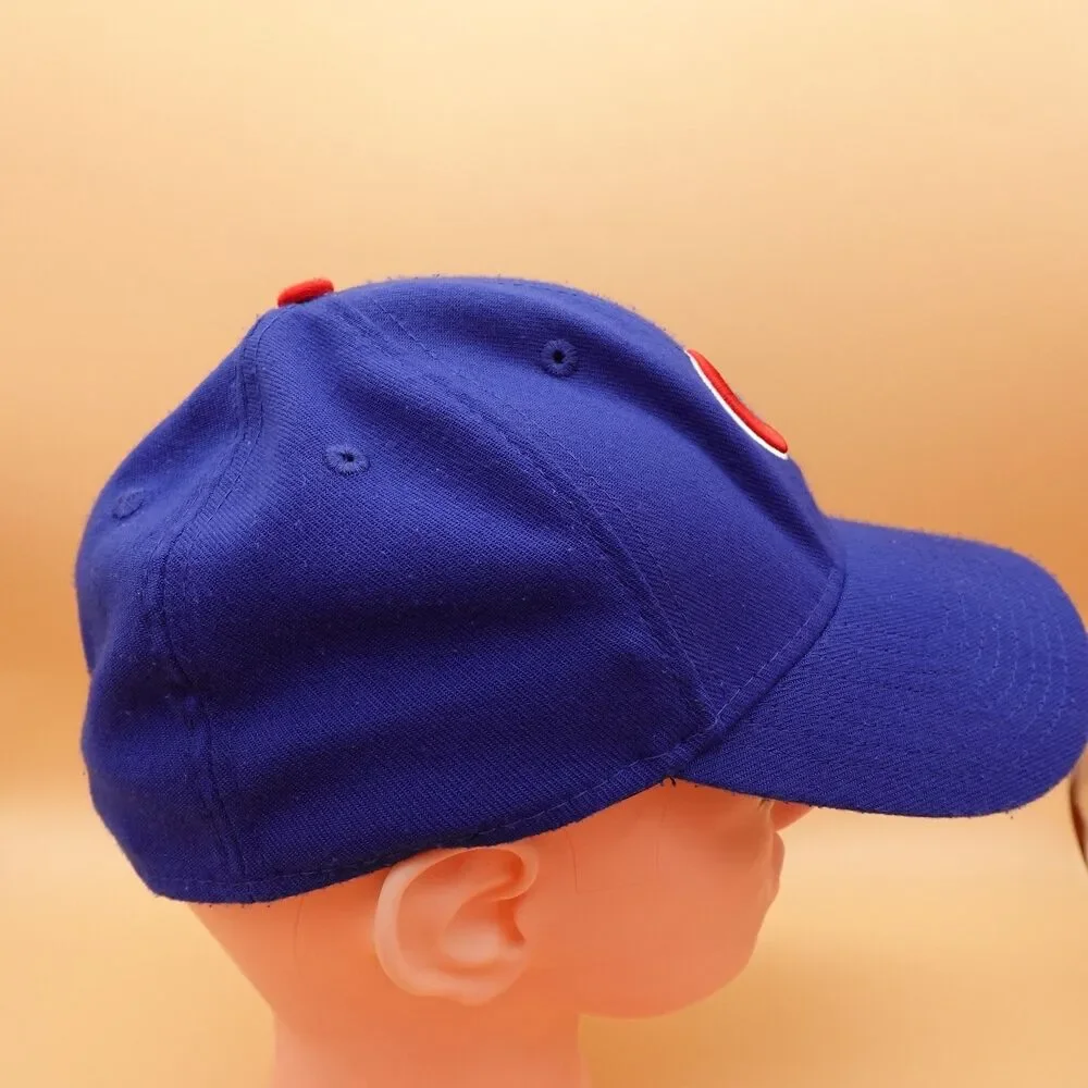Chicago Cubs Hat Cap Fitted Mens Large Blue MLB Baseball Stretch New Era Cubs